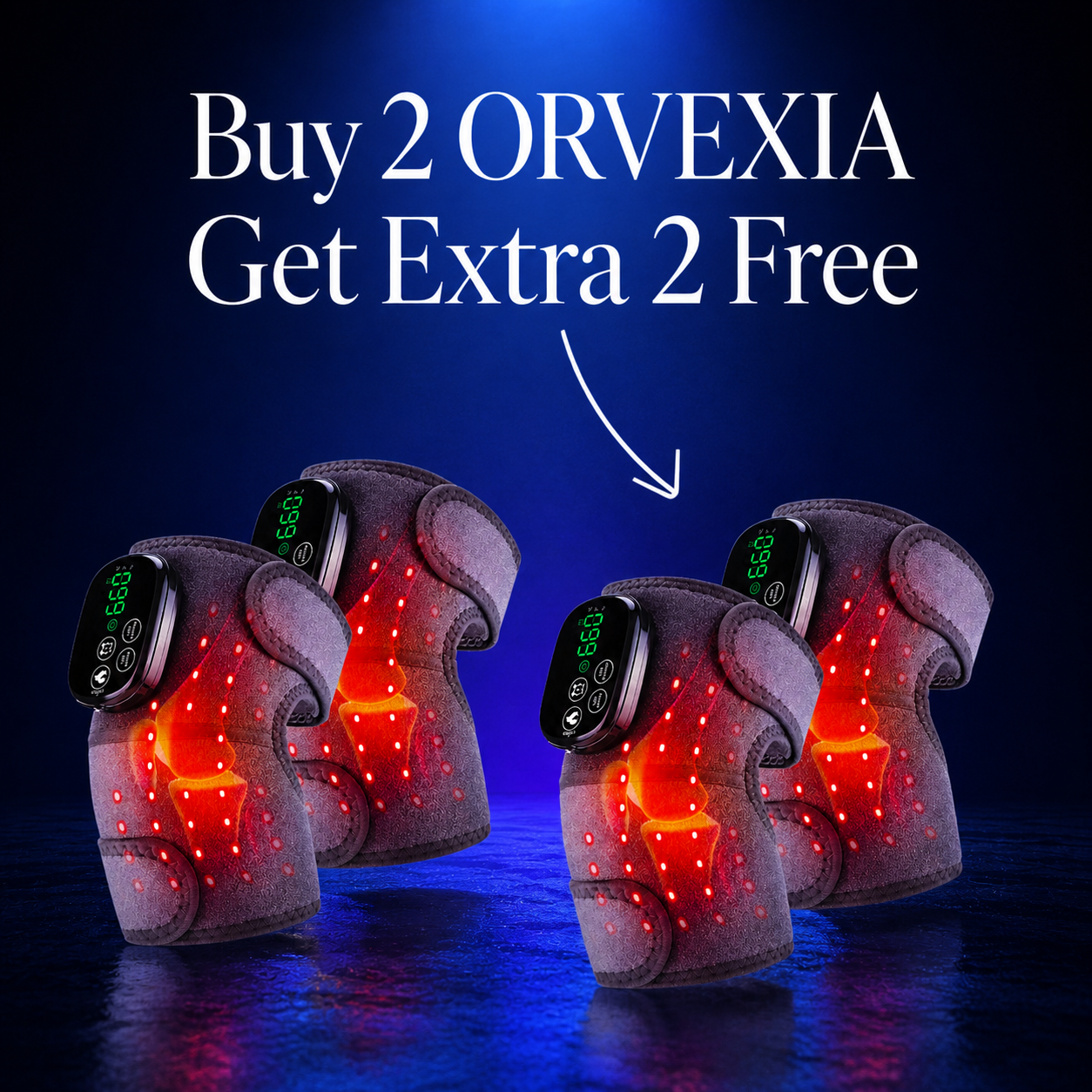 PulseForge Knee Wrap with Red and Infrared Light Therapy