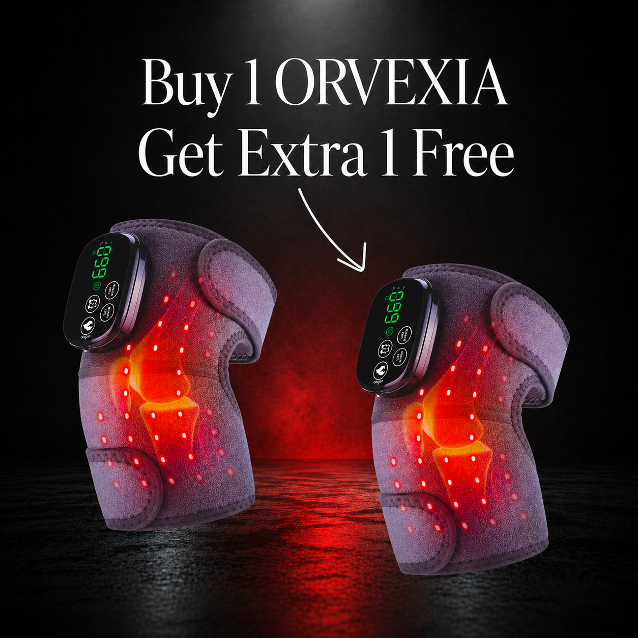 PulseForge Knee Wrap with Red and Infrared Light Therapy
